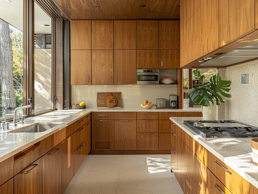 Fronty mebli kuchennych w okleinie imitującej drewno